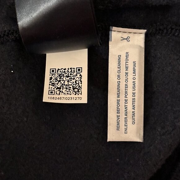 Women's S Tommy Hilfiger Pullover Hooded Sweatshirt Navy White Red Logo Cropped - Picture 6 of 6